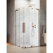 Radaway Furo SL Brushed Copper KDD szögletes szálcsiszolt réz zuhanykabin 80x120 átlátszó kád, zuhanykabin