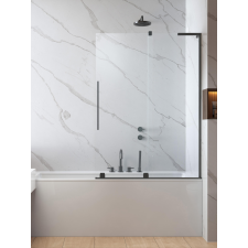 Radaway Furo SL Brushed GunMetal PND II szálcsiszolt fegyvermetál kádparaván 110 átlátszó jobbos kád, zuhanykabin