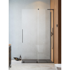 Radaway Furo SL Brushed GunMetal Walk-in szálcsiszolt fegyvermetál zuhanyfal 120 átlátszó balos kád, zuhanykabin