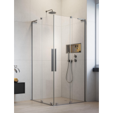 Radaway Furo SL Brushed Nickel KDD szögletes szálcsiszolt króm zuhanykabin 100x110 átlátszó kád, zuhanykabin