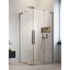 Radaway Furo SL Brushed Nickel KDD szögletes szálcsiszolt króm zuhanykabin 120x80 átlátszó kád, zuhanykabin