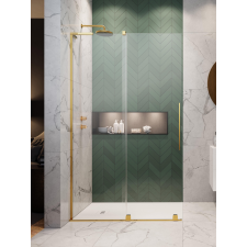 Radaway Furo SL Gold Walk-in arany zuhanyfal 110 átlátszó jobbos kád, zuhanykabin