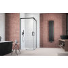 Radaway Idea Black KDD szögletes fekete zuhanykabin 90x75 átlátszó