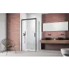 Radaway Idea Black KDJ szögletes fekete zuhanykabin 110x100 átlátszó balos
