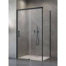 Radaway Idea Black KDS szögletes fekete zuhanykabin 160B+80 kád, zuhanykabin
