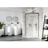 Radaway Idea Black PDD íves fekete zuhanykabin 80x120 átlátszó