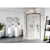Radaway Idea Black PDD íves fekete zuhanykabin 80x80 átlátszó