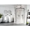 Radaway Idea Black PDD íves fekete zuhanykabin 90x80 átlátszó
