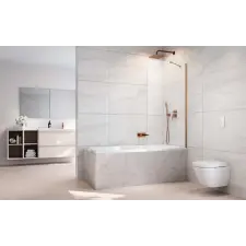 Radaway Idea Brushed Copper PNJ II szálcsiszolt réz kádparaván 100 átlátszó kád, zuhanykabin