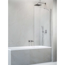 Radaway Idea Brushed Nickel PNJ II szálcsiszolt króm kádparaván 100 átlátszó kád, zuhanykabin