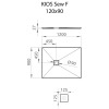 Radaway Kios SEw F szögletes lapos zuhanytálca 100x80 fehér, ajándék szifonnal
