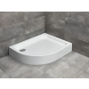 Radaway Laros E 100x80 íves aszimmetrikus zuhanytálca ST 90 zuhanyszifonnal jobbos SLE81017-01R
