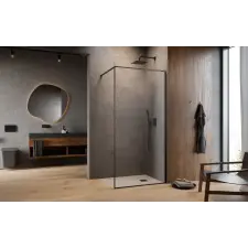 Radaway ?Modo F II Brushed GunMetal Walk-in szálcsiszolt fegyvermetál zuhanyfal 75 átlátszó kád, zuhanykabin