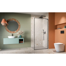 Radaway Modo F Sl II 90B black Walk-in zuhanyfal kád, zuhanykabin