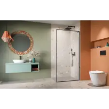 Radaway Modo F SL II Black Walk-in fekete zuhanyfal 110J kád, zuhanykabin