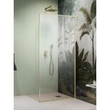 Radaway Modo F SL II Brushed Gold Walk-in szálcsiszolt arany zuhanyfal 105J kád, zuhanykabin