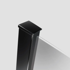Radaway Modo New Black II 100 zuhanyfal törölközőtartóval, fekete (389104-54-01W) kád, zuhanykabin