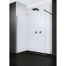 Radaway Modo New Black II 110 zuhanyfal (389114-54-01) kád, zuhanykabin