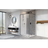Radaway Modo New Black II Frame Walk-in fekete zuhanyfal 75 átlátszó
