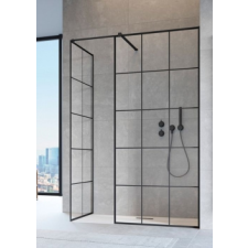 Radaway Modo New Black III Factory 115 walk-in zuhanyfal kád, zuhanykabin