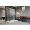Radaway Modo New Black IV Walk-in fekete zuhanyfal 140x80 átlátszó