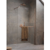 Radaway Modo New Brushed Copper II Walk-in szálcsiszolt réz zuhanyfal 145 törölközőtartóval