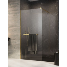 Radaway Modo New Gold II Walk-in arany zuhanyfal 80 törölközőtartóval kád, zuhanykabin