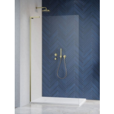 Radaway Modo SL II Brushed Gold Walk-in szálcsiszolt arany zuhanyfal 120B kád, zuhanykabin
