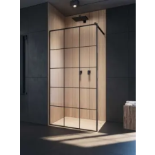 Radaway Modo X Black II Factory Walk-in fekete zuhanyfal 85 kád, zuhanykabin