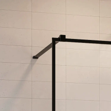 Radaway Modo X Black II Walk-in fekete zuhanyfal 50 átlátszó kád, zuhanykabin
