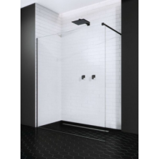 Radaway Modo X Black II Walk-in fekete zuhanyfal 75 kád, zuhanykabin