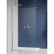 Radaway Modo X Brushed Gold II Walk-in szálcsiszolt arany zuhanyfal 135 átlátszó kád, zuhanykabin