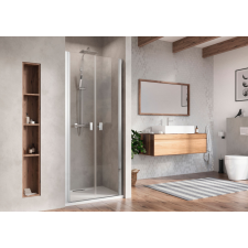 Radaway Nes 8 DWD I zuhanyajtó 80 (40B+40J) átlátszó kád, zuhanykabin
