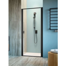 Radaway Nes Black DWJ I Frame fekete zuhanyajtó 80B kád, zuhanykabin