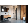 Radaway Nes Black KDS II szögletes fekete zuhanykabin 90x90 átlátszó balos