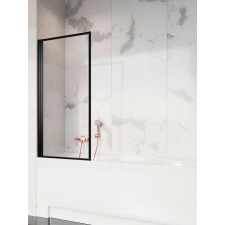 Radaway Nes Black PNJ I Frame fekete kádparaván 50 átlátszó jobbos kád, zuhanykabin