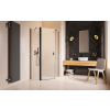 Radaway Nes Black PTJ szögletes fekete zuhanykabin 90x80J átlátszó, jobbos, ajtó a hosszabb oldalon