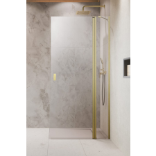 Radaway Nes Brushed Gold Walk-in KDD II szálcsiszolt arany zuhanyfal balos kád, zuhanykabin