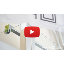 Radaway Nes Brushed Nickel KDS I szögletes szálcsiszolt króm zuhanykabin 120x75 átlátszó balos kád, zuhanykabin