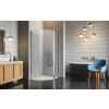Radaway Nes PTJ szögletes zuhanykabin 100×90B átlátszó, balos, ajtó a hosszabb oldalon