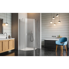 Radaway Nes PTJ szögletes zuhanykabin 90×100J átlátszó, jobbos, ajtó a rövidebb oldalon kád, zuhanykabin