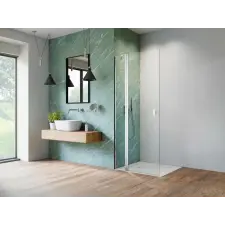 Radaway Nes Walk-in KDD II zuhanyfal 80 átlátszó jobbos kád, zuhanykabin