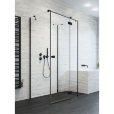Radaway Radway Essenza Black KDJ+S szögletes fekete zuhanykabin 80J+90+80 kád, zuhanykabin