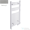 Radeco ADAMO AD7-500/L 1630x550 törölközőszárítós radiátor, MERKURY 3 (metál világosszürke) színben