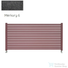 Radeco ALVO 3 350x1300 design radiátor,MERKURY 6 (metál fekete) színben fűtőtest, radiátor