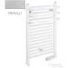 Radeco ARIA A1-350/1 490x385 törölközőszárítós radiátor, MERKURY 1 (metál ezüst) színben