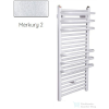 Radeco ARIA A4-600/2 1060x635 törölközőszárítós radiátor, MERKURY 2 (ezüst) színben
