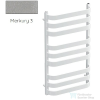 Radeco BILLY 2 930x530 törölközőszárítós radiátor, MERKURY 3 (metál világosszürke) színben