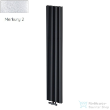 Radeco BORA 1200/17 1200x410 design radiátor, MERKURY 2 (ezüst) színben fűtőtest, radiátor