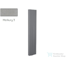 Radeco CAJA 3 1200x320 design radiátor, MERKURY 3 (metál világosszürke) színben fűtőtest, radiátor